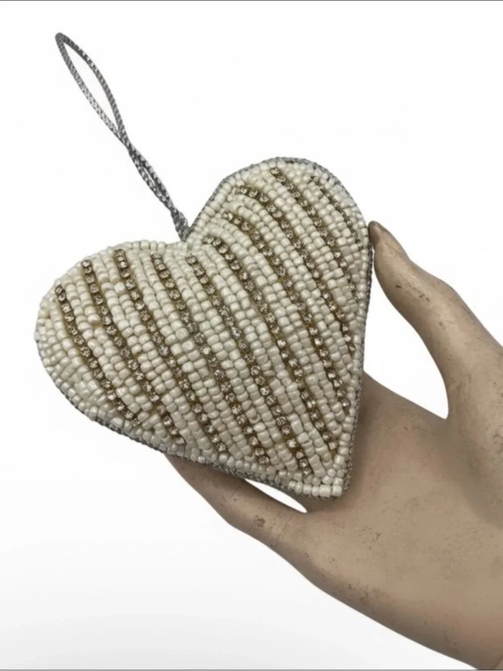 Rare Handmade Artisan Beaded Christmas Ornament